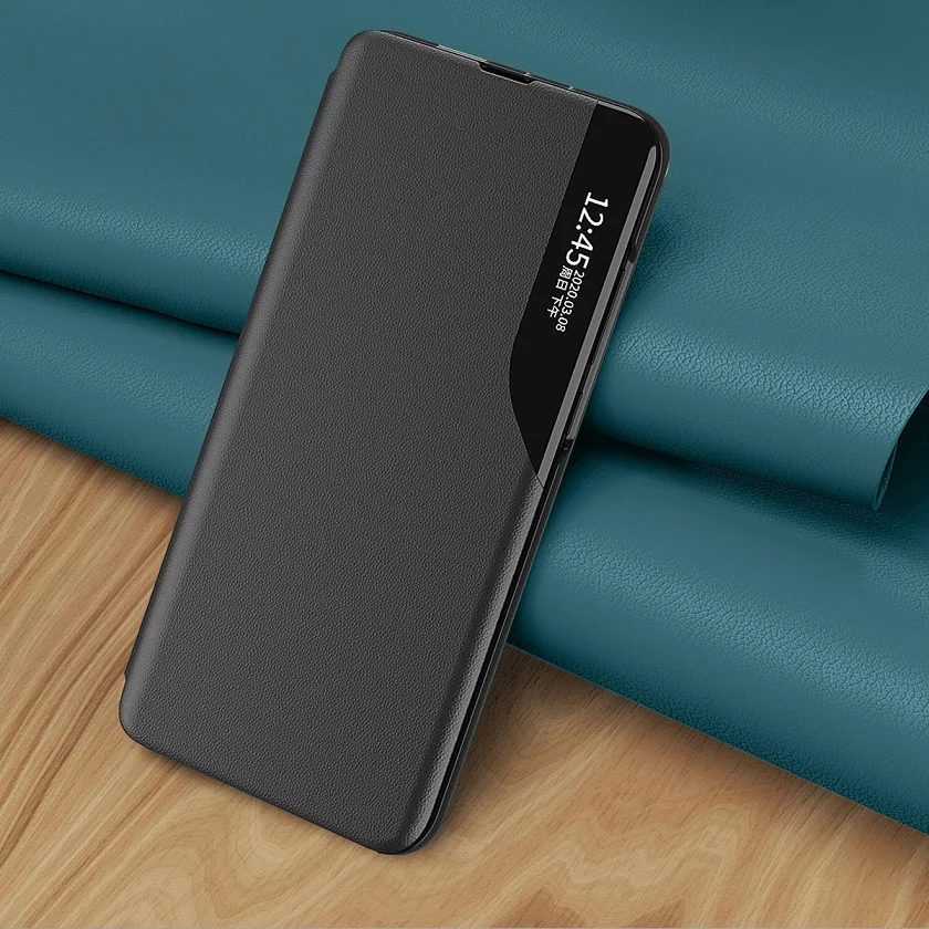 MG Eco Leather View knižkové puzdro na Samsung Galaxy S23 Plus, červené