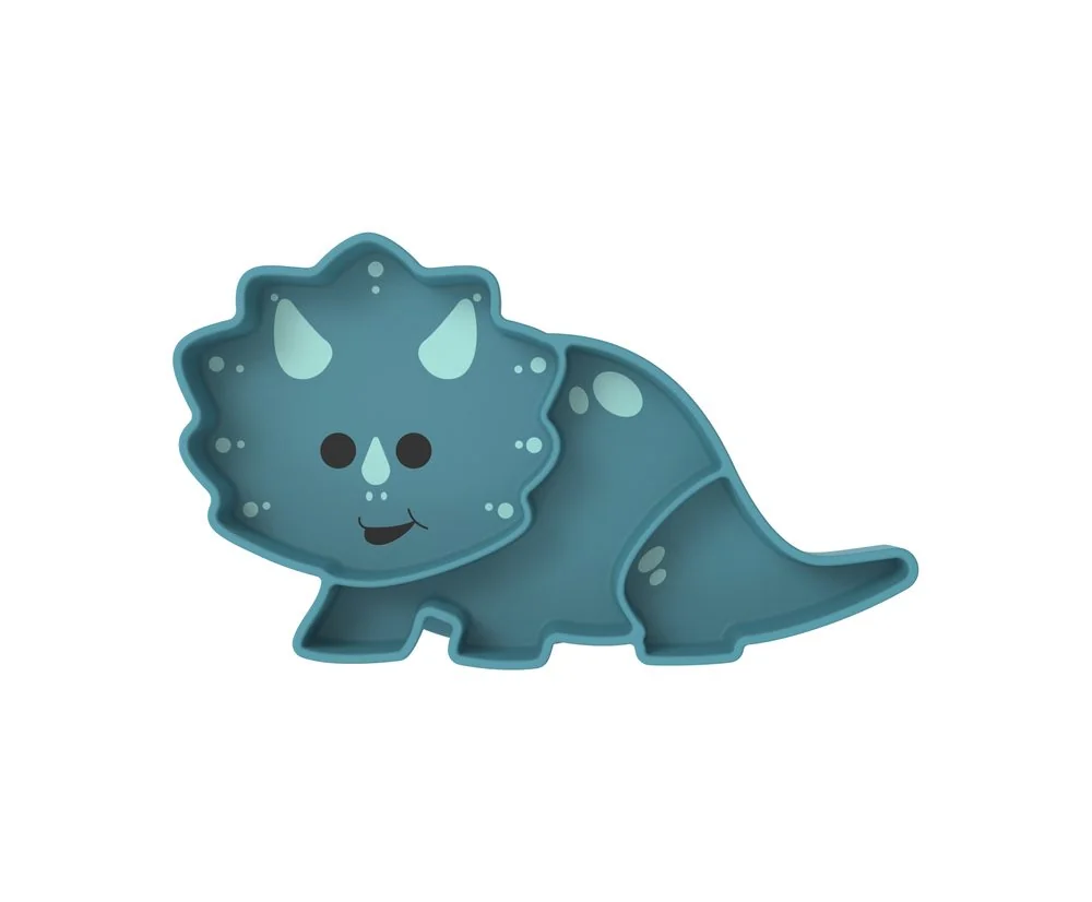 Silikónový delený tanier s prísavkou Luxe Dinosaurus