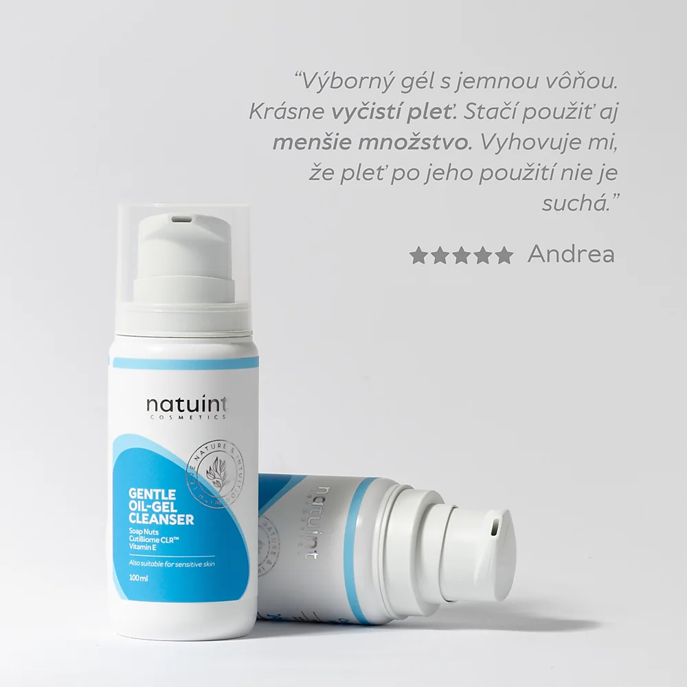 Natuint cosmetics - Čistiaci gél na tvár - mydlové orechy Gentle Oil-Gel Cleanser