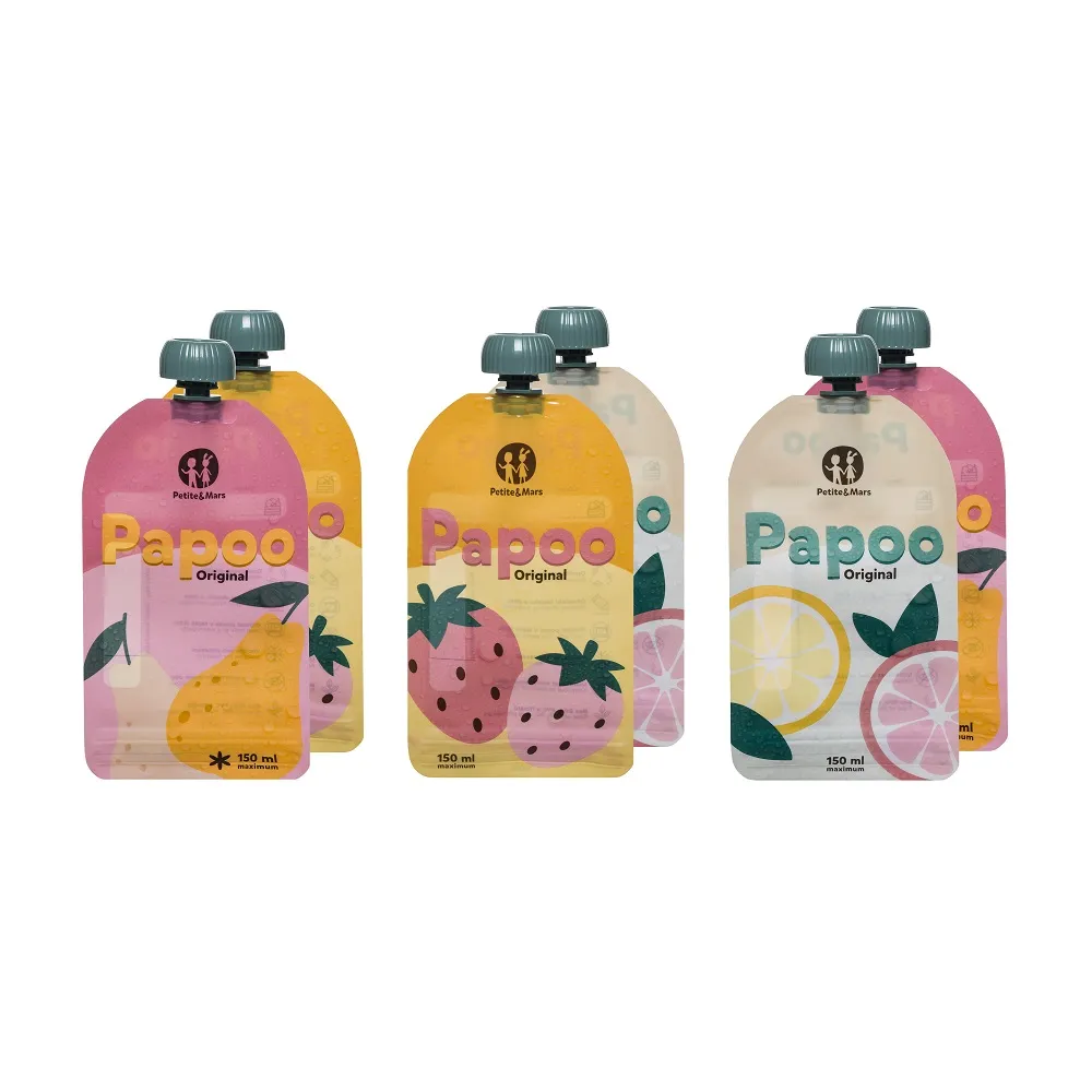 PETITE&MARS Kapsička na jedlo Papoo Original - 6 ks 1×6 ks, kapsička na jedlo