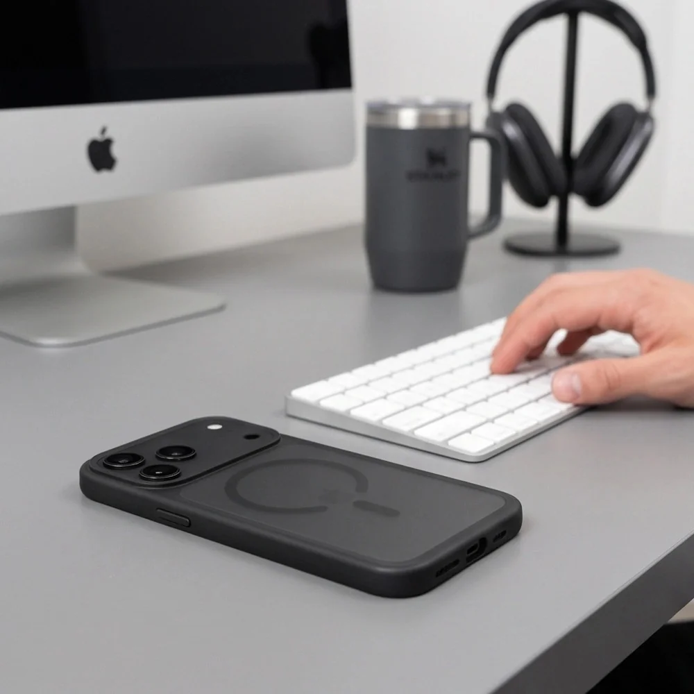 Tech-Protect MagMat MagSafe CC kryt na iPhone 17 Pro Max / 18 Pro Max, čierny