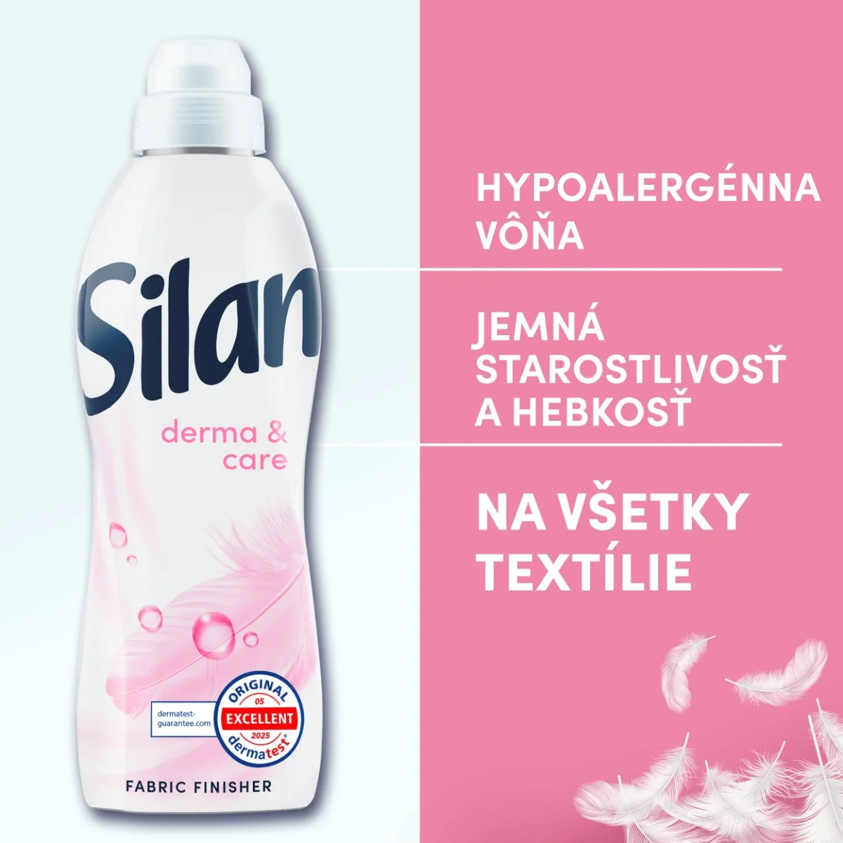 Silan aviváž Derma & Care 50 praní, 1,1 l 1×1100 ml, aviváž