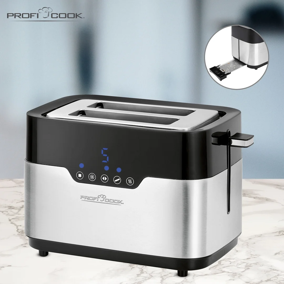 ProfiCook TA 1170 digitálny hriankovač z nerezovej ocele, 920 W