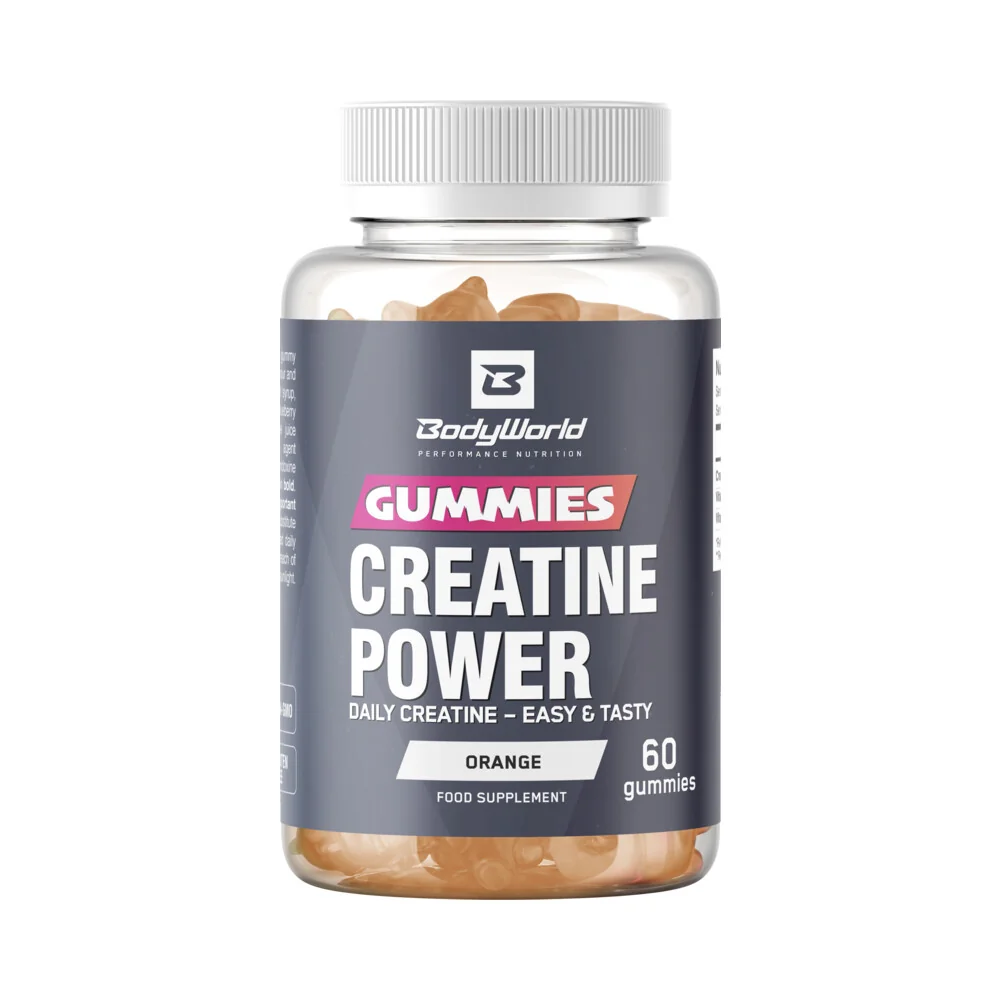 BodyWorld Creatine Power Gummies 60 cukríkov pomaranč