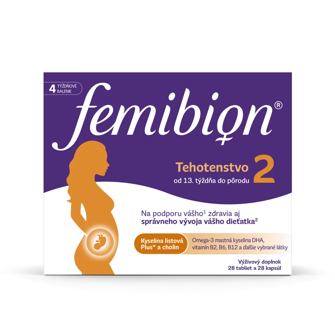 FEMIBION 2 Tehotenstvo, 28 tbl + 28 cps 1×28 tbl + 28 cps, výživový doplnok
