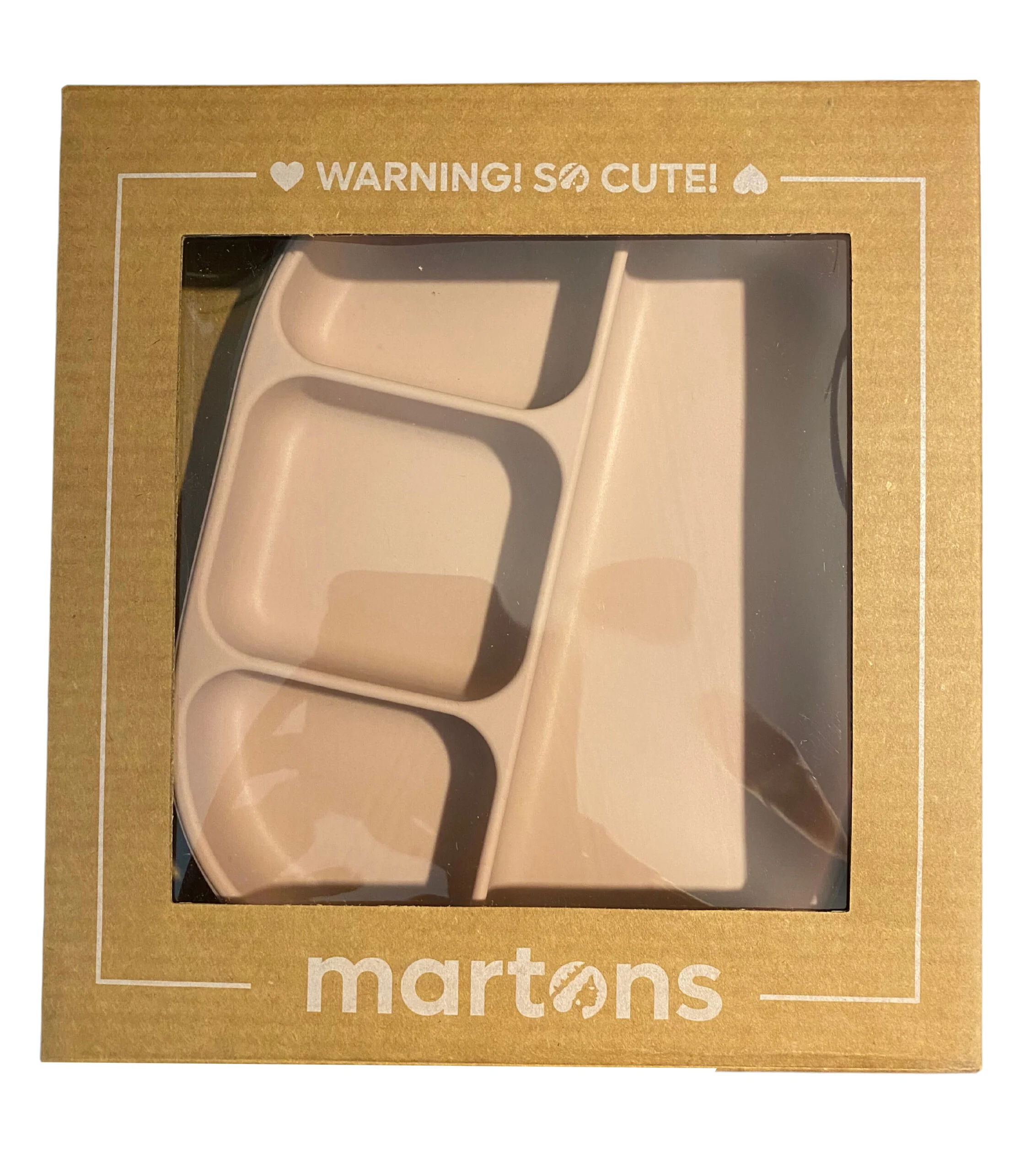 Martons tanier s krytom na 4 časti rozdelené Rose pink