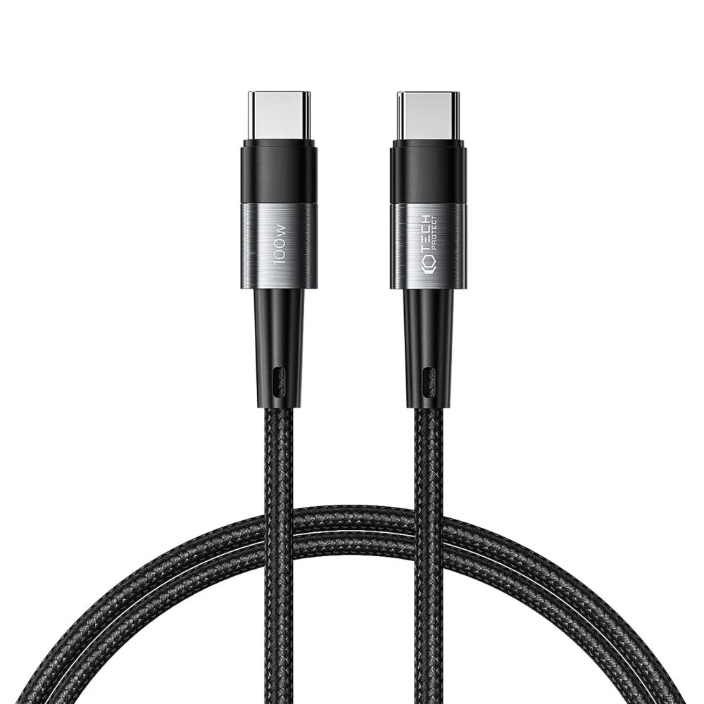 Tech-Protect Ultraboost kábel USB-C / USB-C 100W 5A PD 1m, šedý 