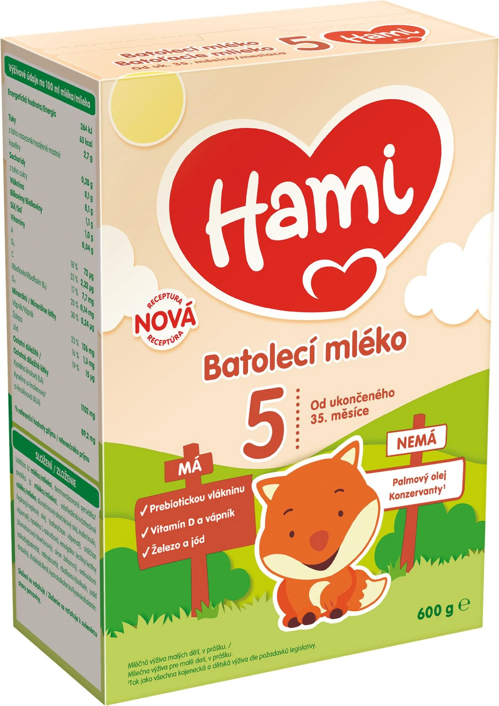 HAMI 5 600 G 1×600 g, mliečna výživa