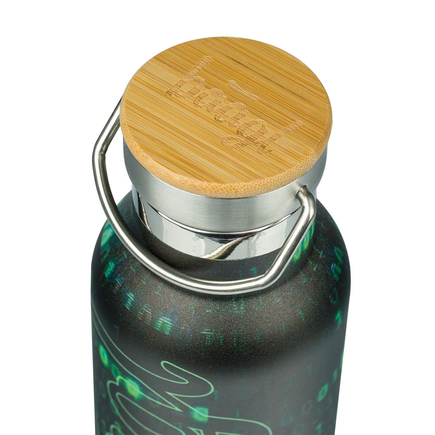 Baagl Termofľaša Numbers s bambusovým viečkom 500 ml Nerezová, strieborná