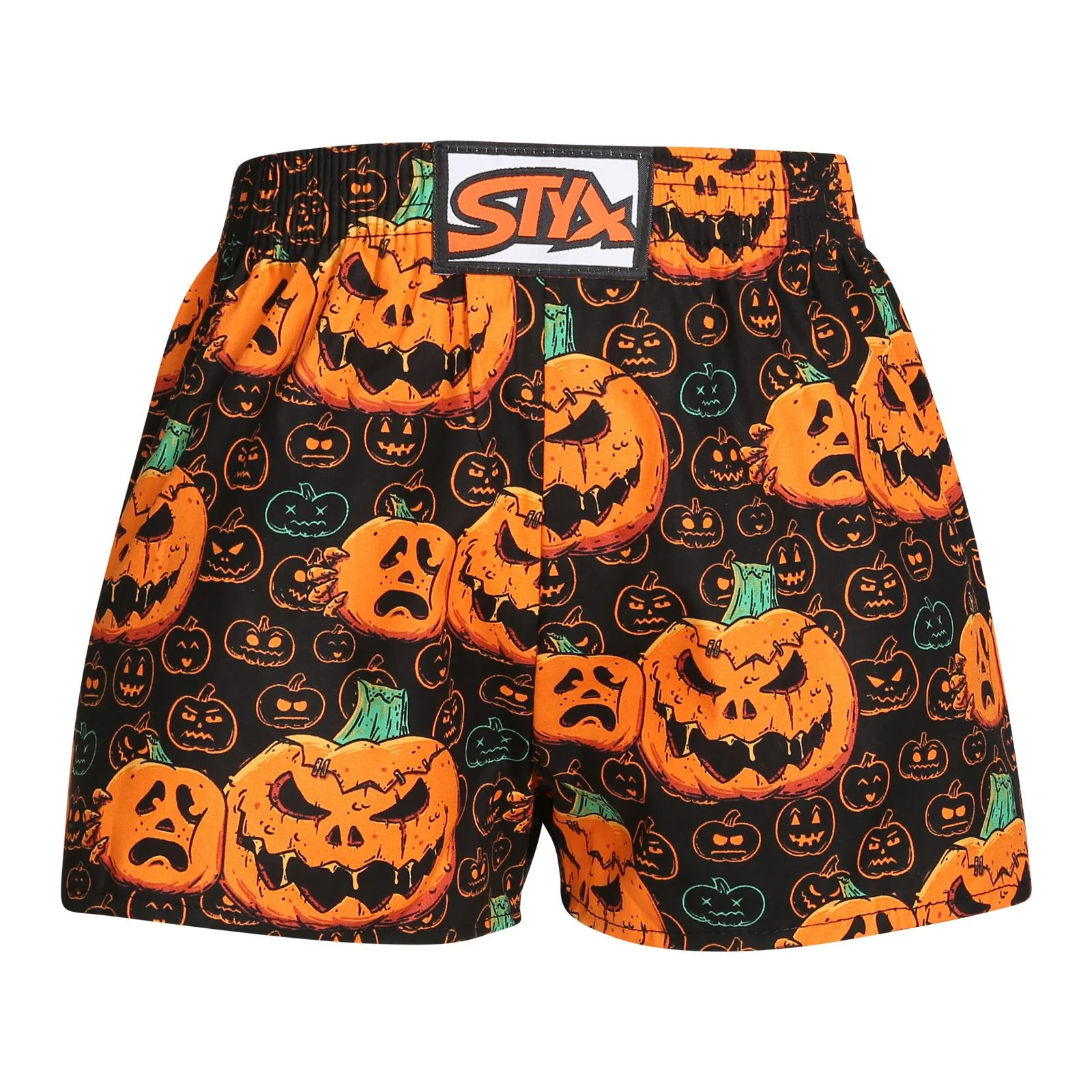 Detské trenky art klasická guma Halloween tekvica (J1755) 9-11 rokov