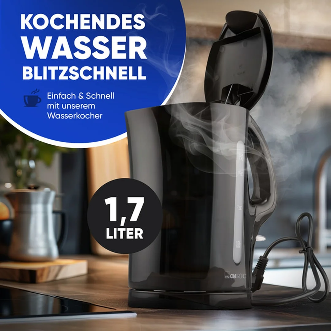 Clatronic WK 3819 BK rýchlovarná kanvica 1,7 l čierna