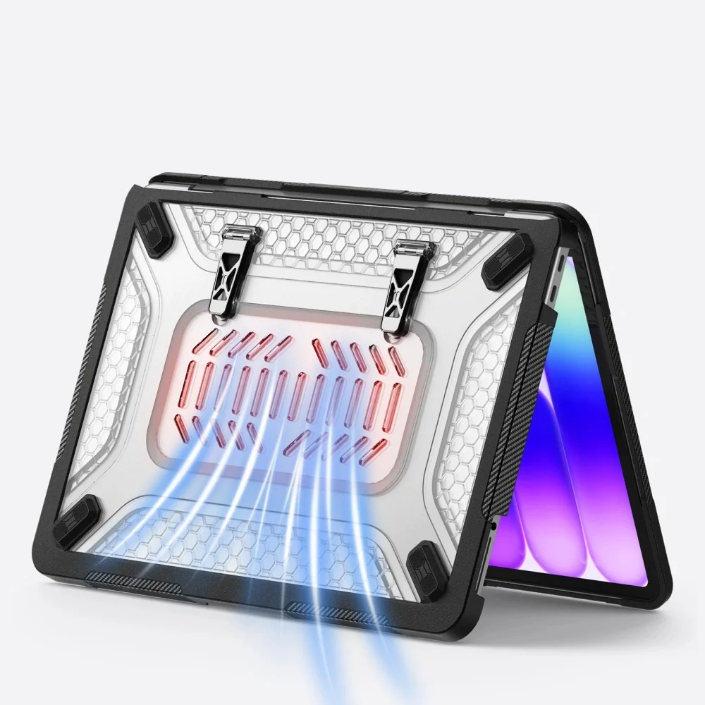 Tech-Protect Kevlar puzdro na MacBook Neo 13'' 2026, čierne / priesvitné