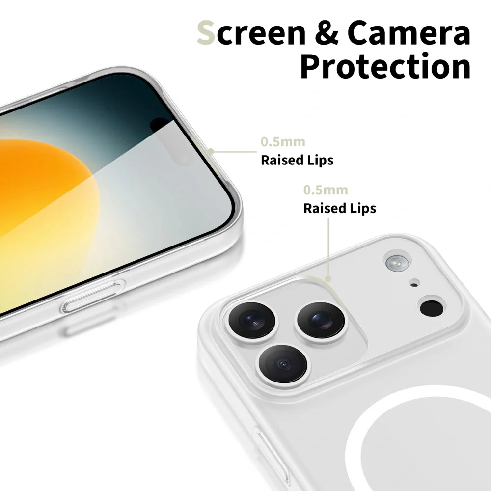 Tech-Protect MagSlim MagSafe kryt na iPhone 17 Pro Max, biely 