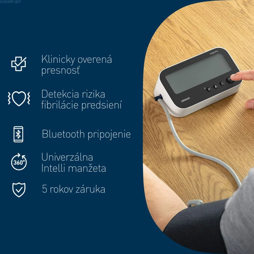 Tlakomer OMRON M4 Connect AFib + sieťový zdroj 1 set