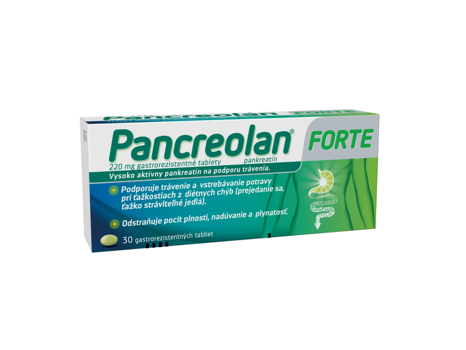 PANCREOLAN FORTE 1×30 tbl, liek na pdporu trávenia
