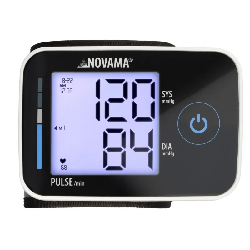 NOVAMA WristPrime Black zápästný tlakomer s detekciou arytmie ESH