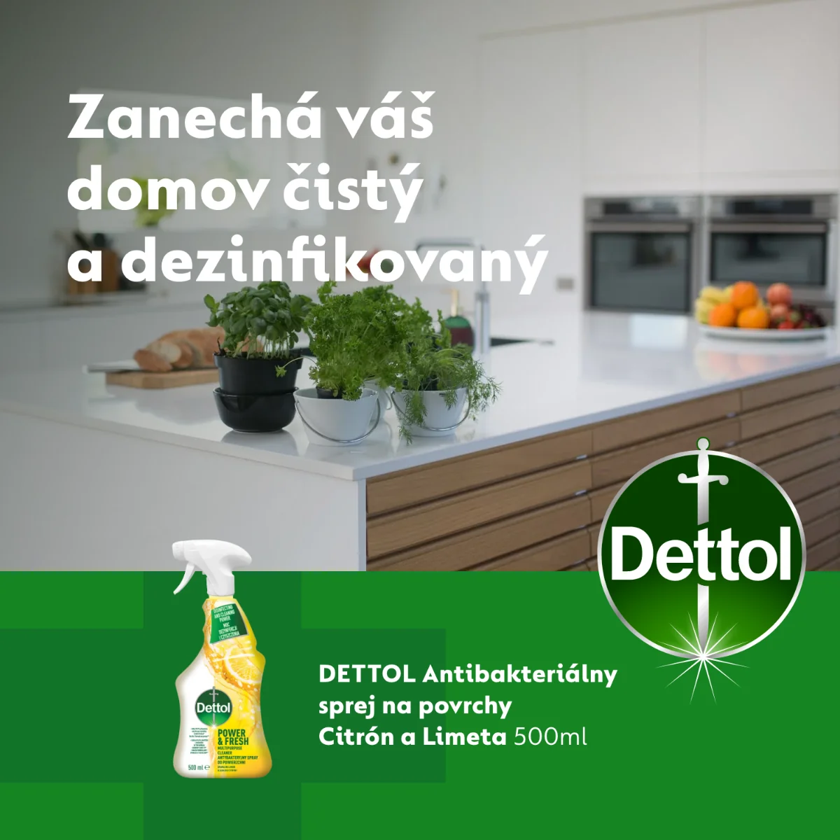 Dettol antibakteriálny sprej na povrchy 500 ml