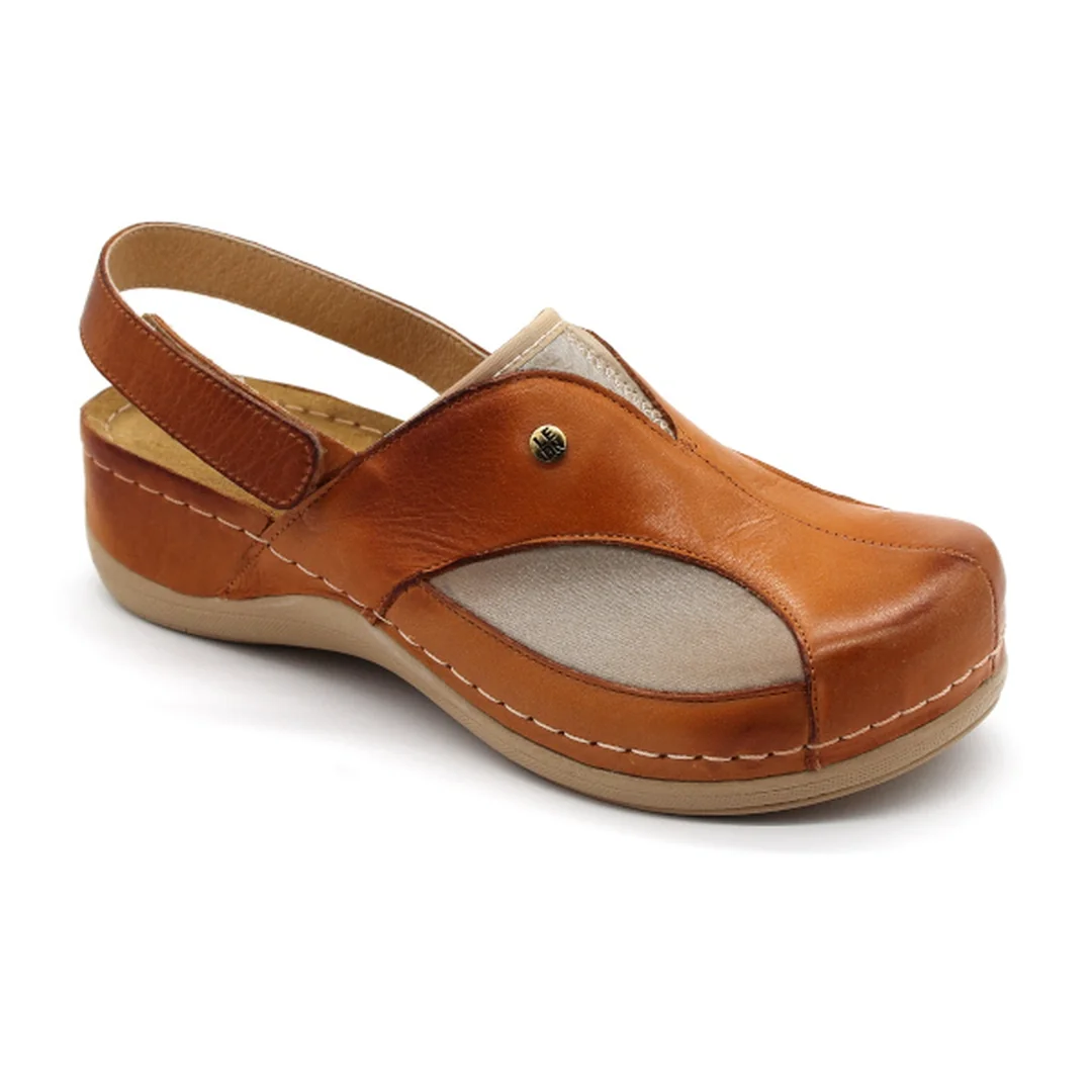 913 Zdravotné sandále na Hallux Valgus 37 - 23,5cm, hnedá, 4,5 cm