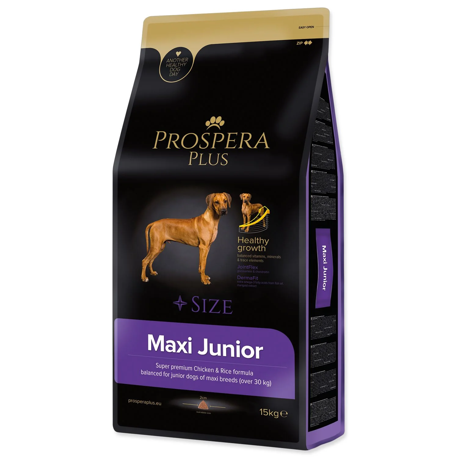 Krmivo Plus Maxi Junior kura s ryžou 15kg 15kg