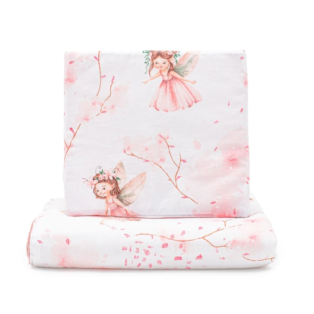 Obojstranný Set z Velvet a bavlny do kočíka New Baby Víly ,
