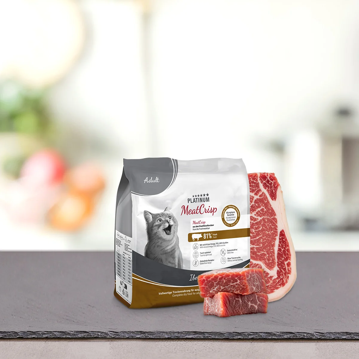 Platinum MeatCrisp Adult Iberico - Iberico pre dospelé mačky 400 g