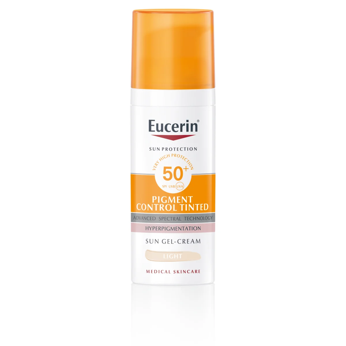 Eucerin SUN Emulzia na opaľovanie na tvár s depigmentačným účinkom PIGMENT CONTROL (svetlá) SPF 50+ s veľmi vysokou ochranou, 50 ml 50 ml