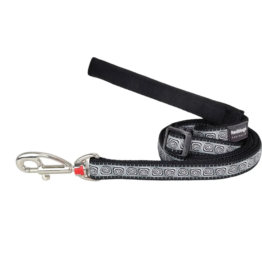 Nylonové vodítko Red dingo hypno čierne, šírka: 20 mm
