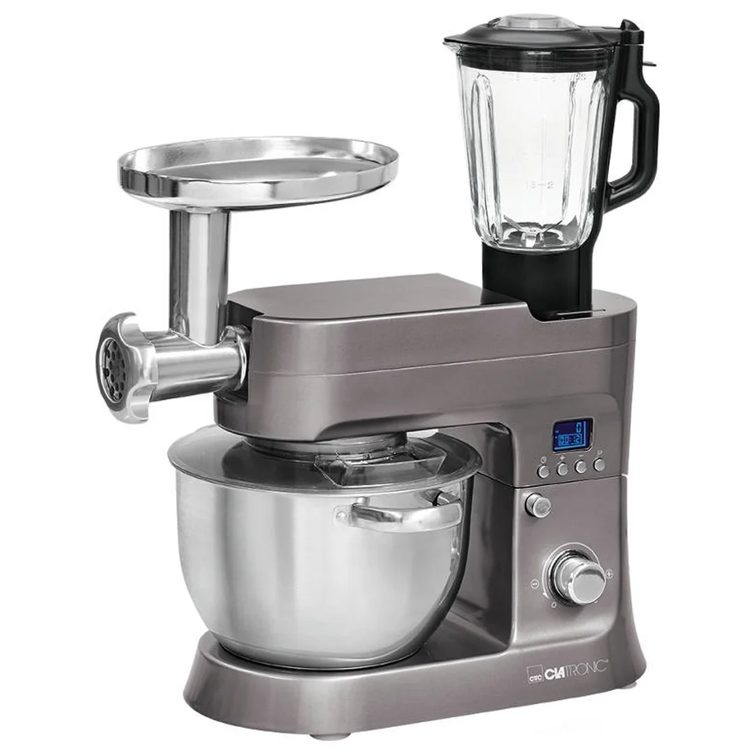 Clatronic KM 3674 kuchynský robot 1200 W, 6,2 l, LCD, titan