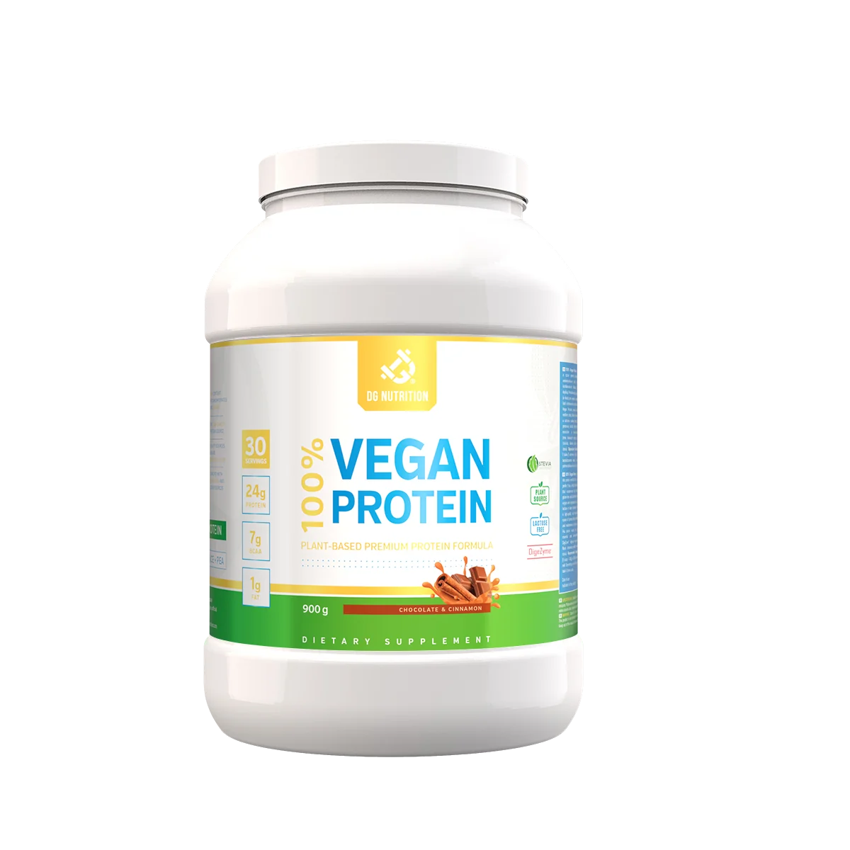 100% Vegan Pure Premium Čokoláda & Škorica 900 g