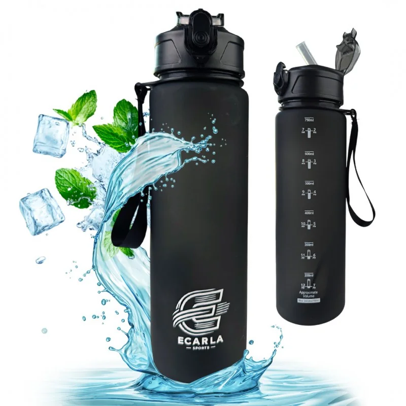 Livefy fľaša na vodu Sport 750 ml, čierna