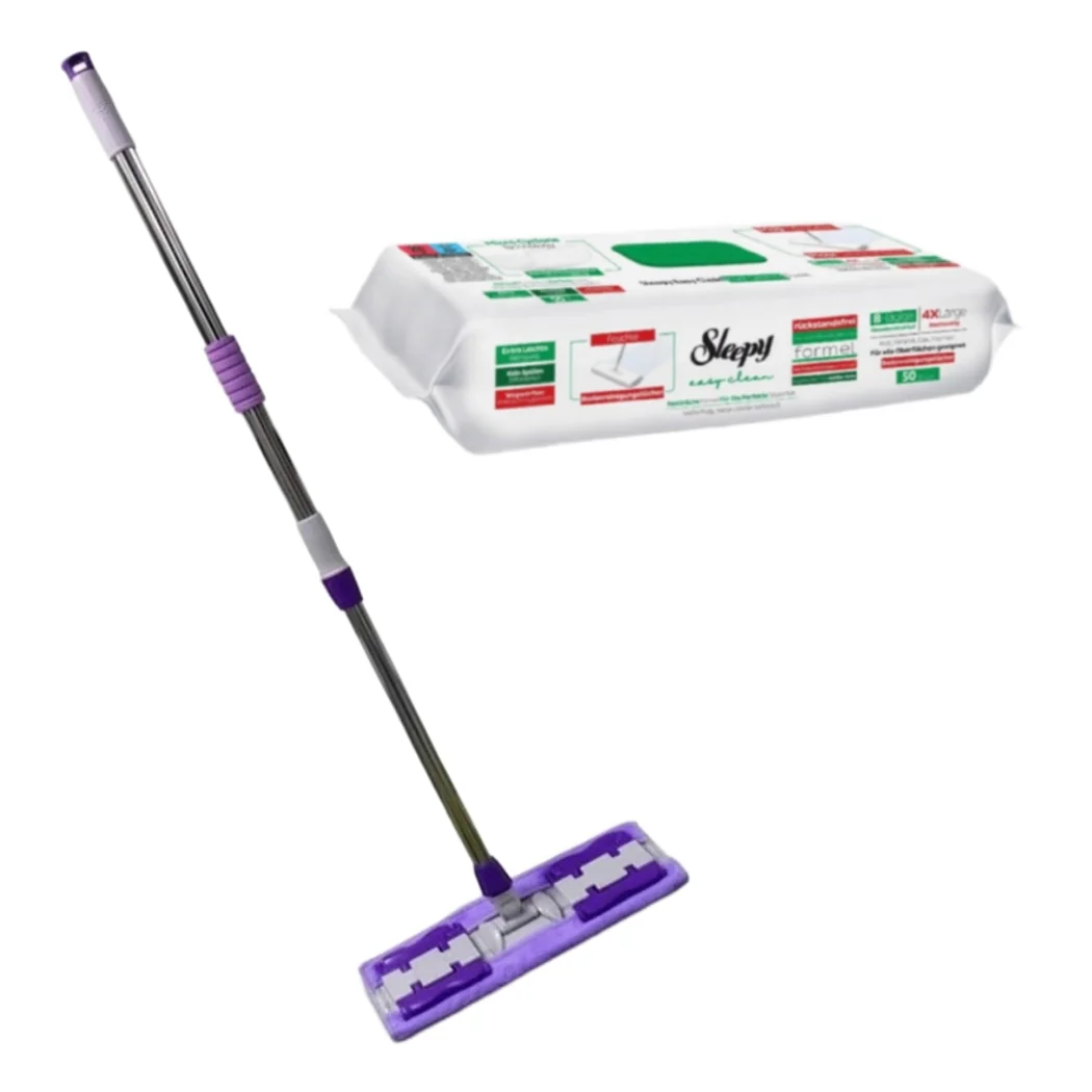 Sleepy Easy Clean vlhčené utierky na čistenie podláh na mop 4XL White Soap s vôňou bieleho mydla 150 ks (3×50 ks)
