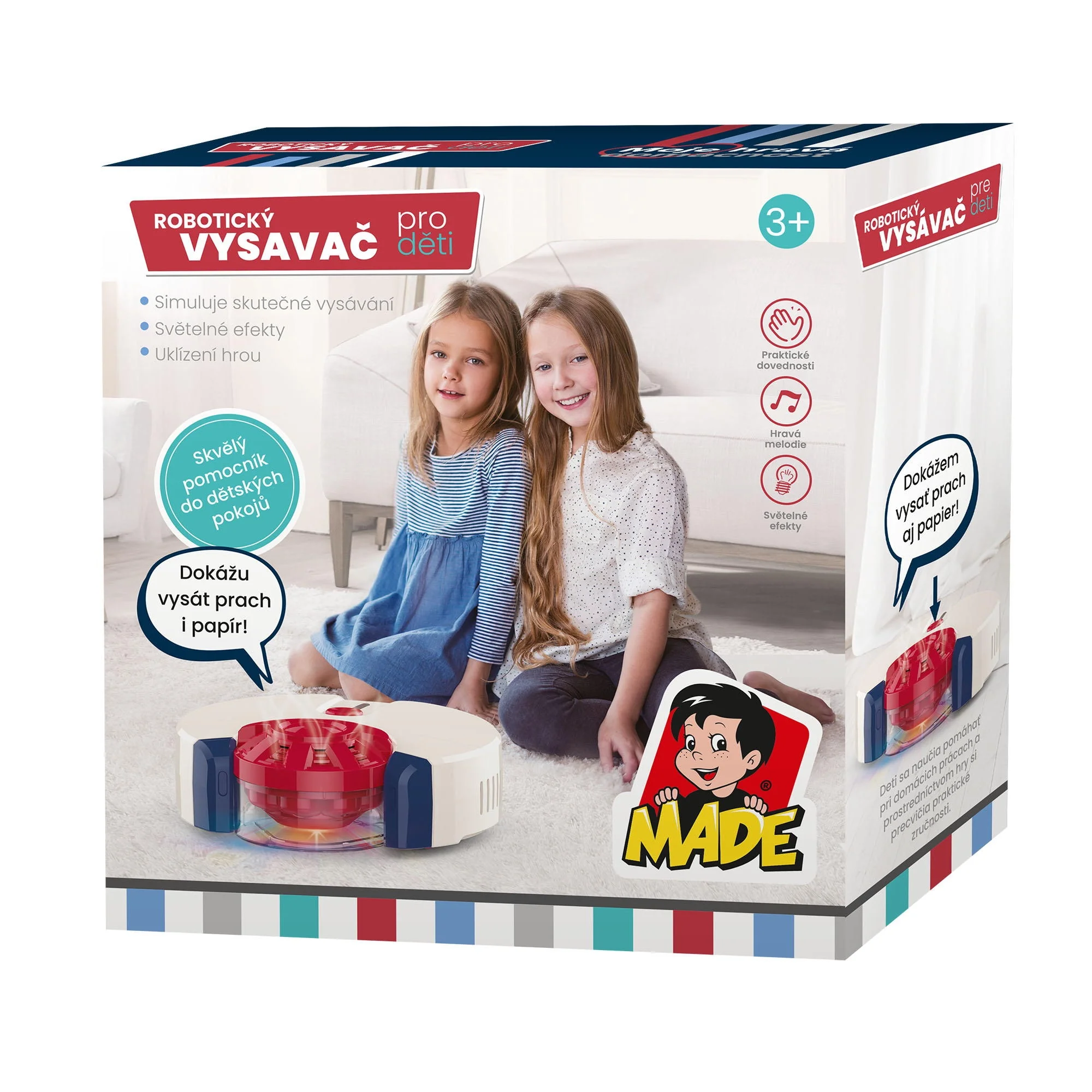 Robotický Vysávač svetlo zvuk , 216546