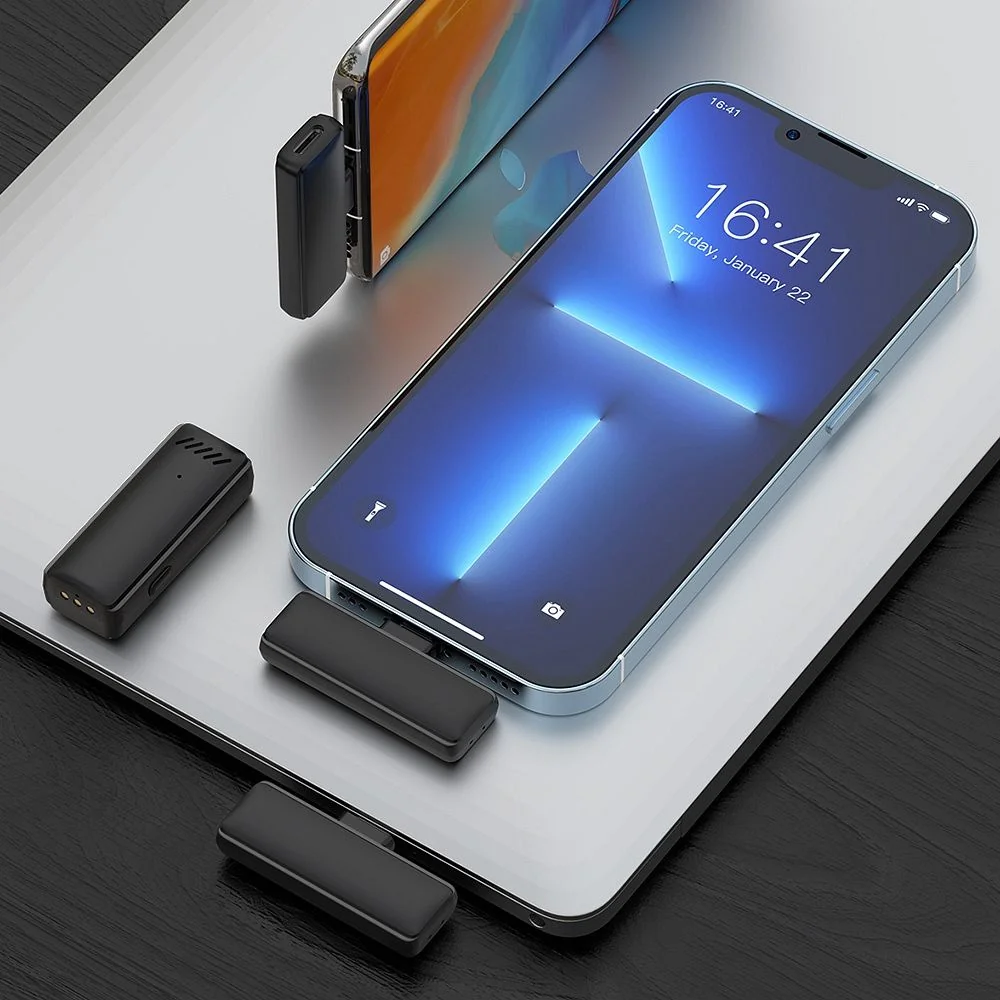 MG S11 bezdrôtový lavalier mikrofón USB-C + nabíjacie puzdro, čierny