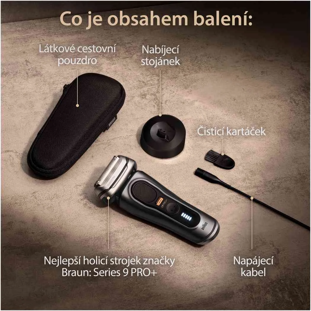 BRAUN Series 9 PRO+ 9515s Grey 1×1 ks, Holiaci strojček