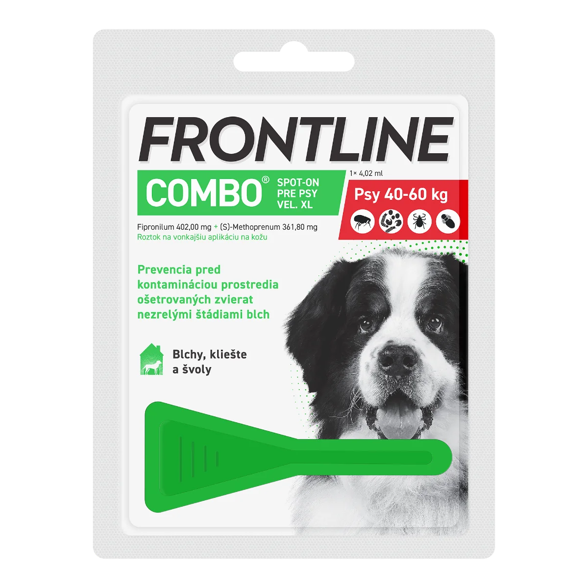 FRONTLINE COMBO spot-on pre psy XL 1x4,02 ml, roztok pre psy (40-60 kg)