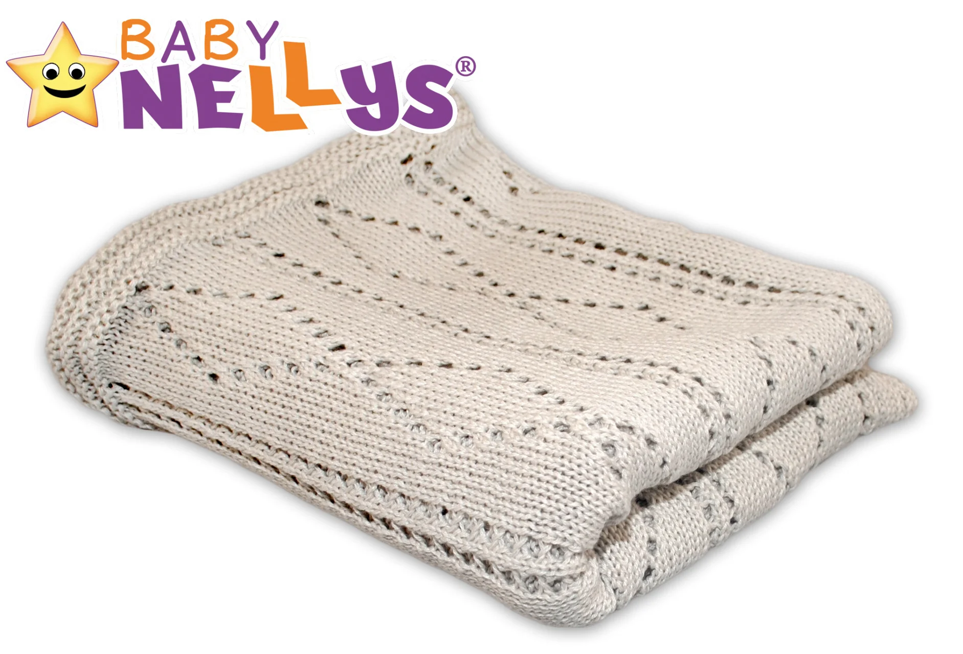 Háčkovaná dečka Baby Nellys ® - béžová