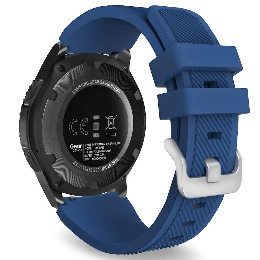 BStrap Silicone Sport remienok na Samsung Gear S3, Navy