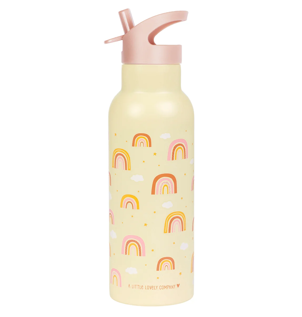 A Little Lovely Company - antikorová fľaša na pitie, 500 ml - dúha