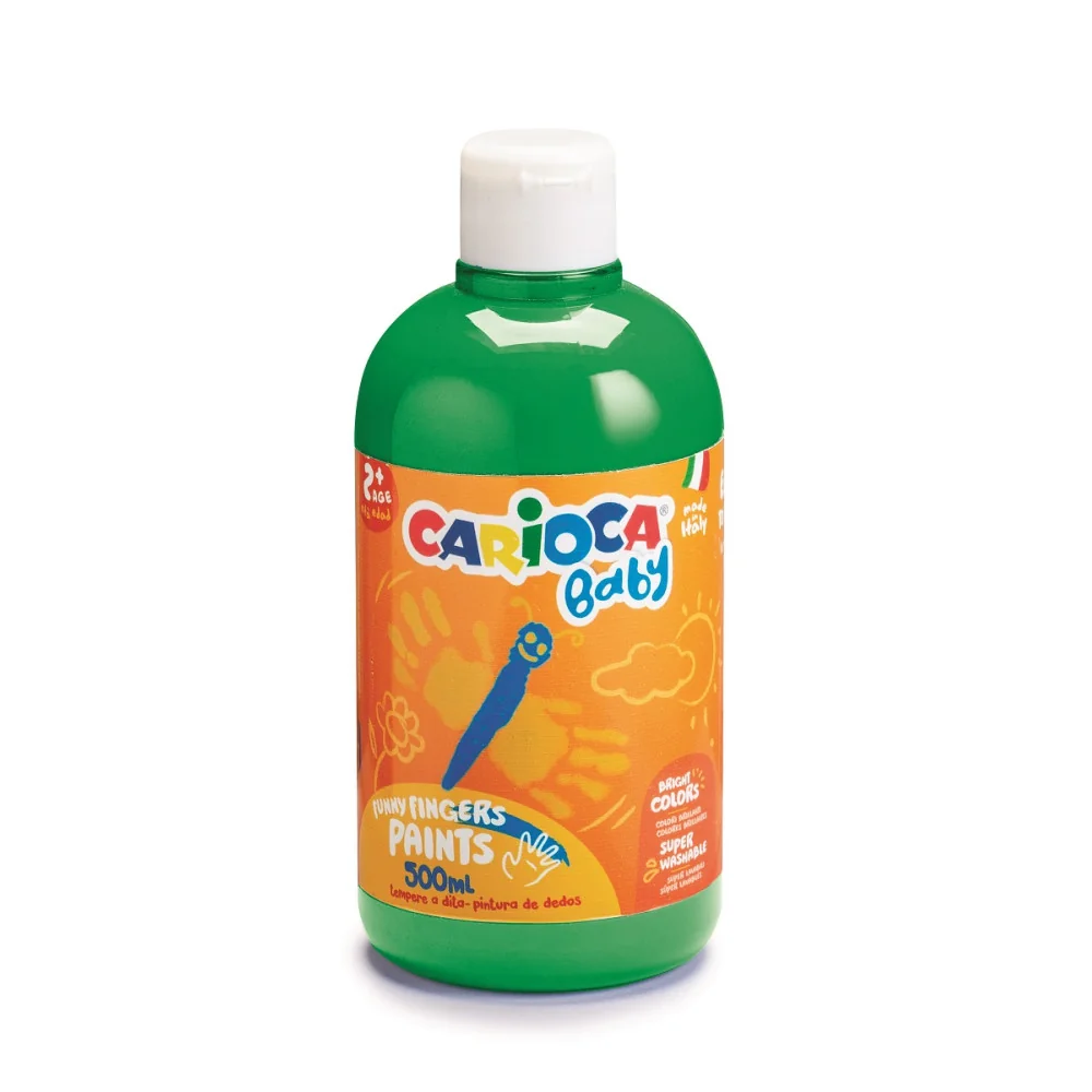 Prstová farba Baby Carioca 500ml zelená-CARIOCA