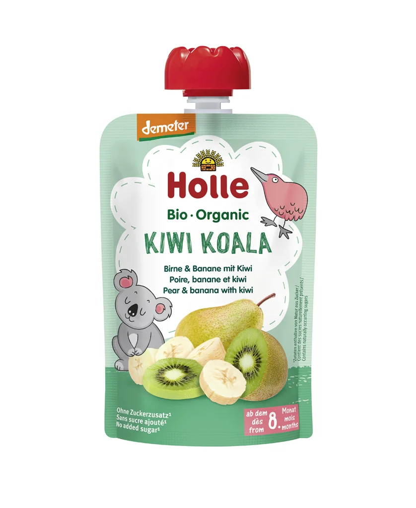 HOLLE Kiwi Koala Bio pyré hruška banán kiwi 100 g (8+) 1×100 g