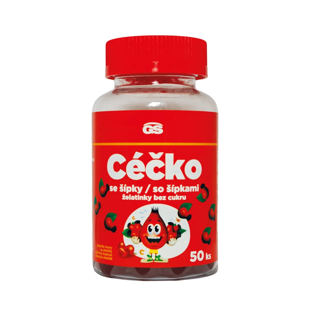 GS Céčko so šípkami, želatinky bez cukru 50 ks