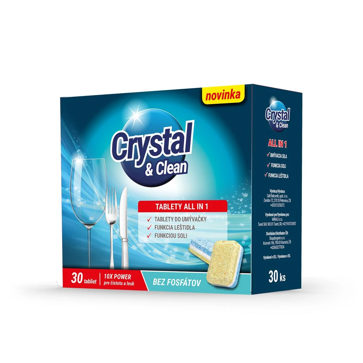 CRYSTAL&CLEAN tablety do umývačky riadu 30 ks