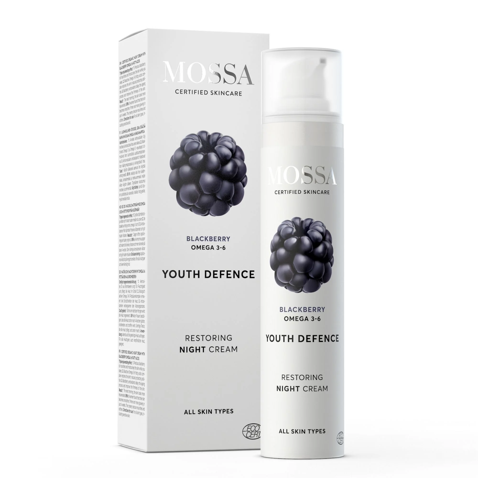 MOSSA Obnovujúci nočný krém, YOUTH DEFENCE 50 ml