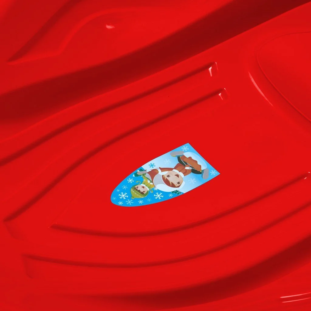 Detský sánkovací klzák Mušľa Baby Mix PREMIUM KOMFORT 80 cm červený 