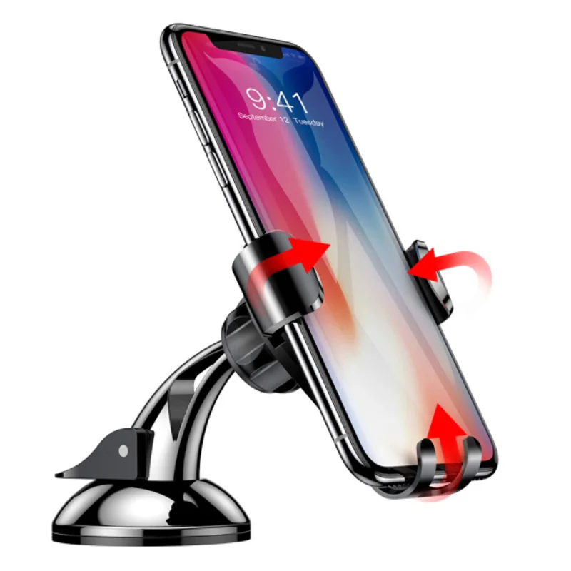 Baseus Osculum držiak na mobil do auta na palubnú dosku, strieborný Univerzálna montáž