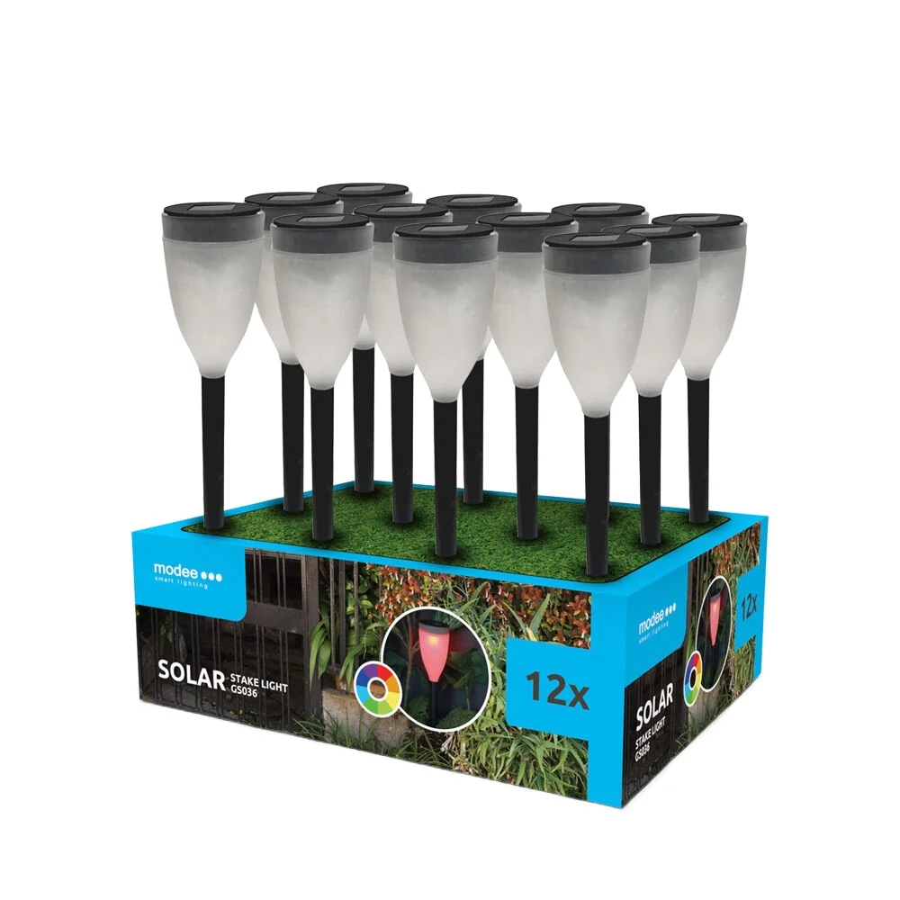Modee solárne svietidlo GS036 zapichovacie 30cm 1ks RGB