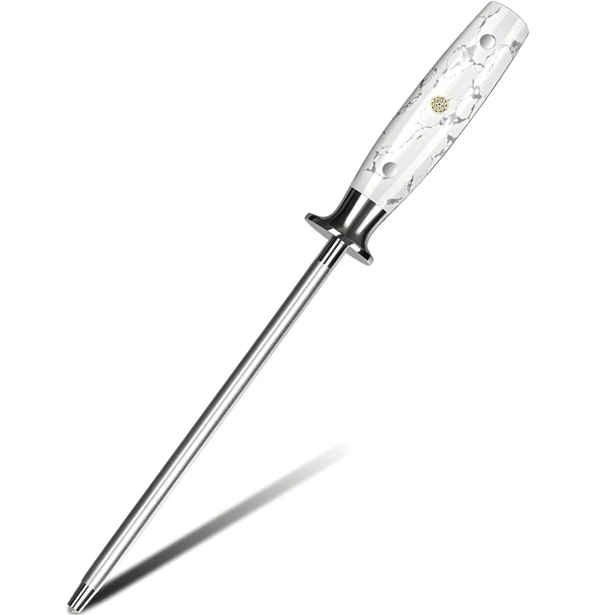 Diamantová ocieľka na nože s bielou rukoväťou 33,5 cm, HRC60±2