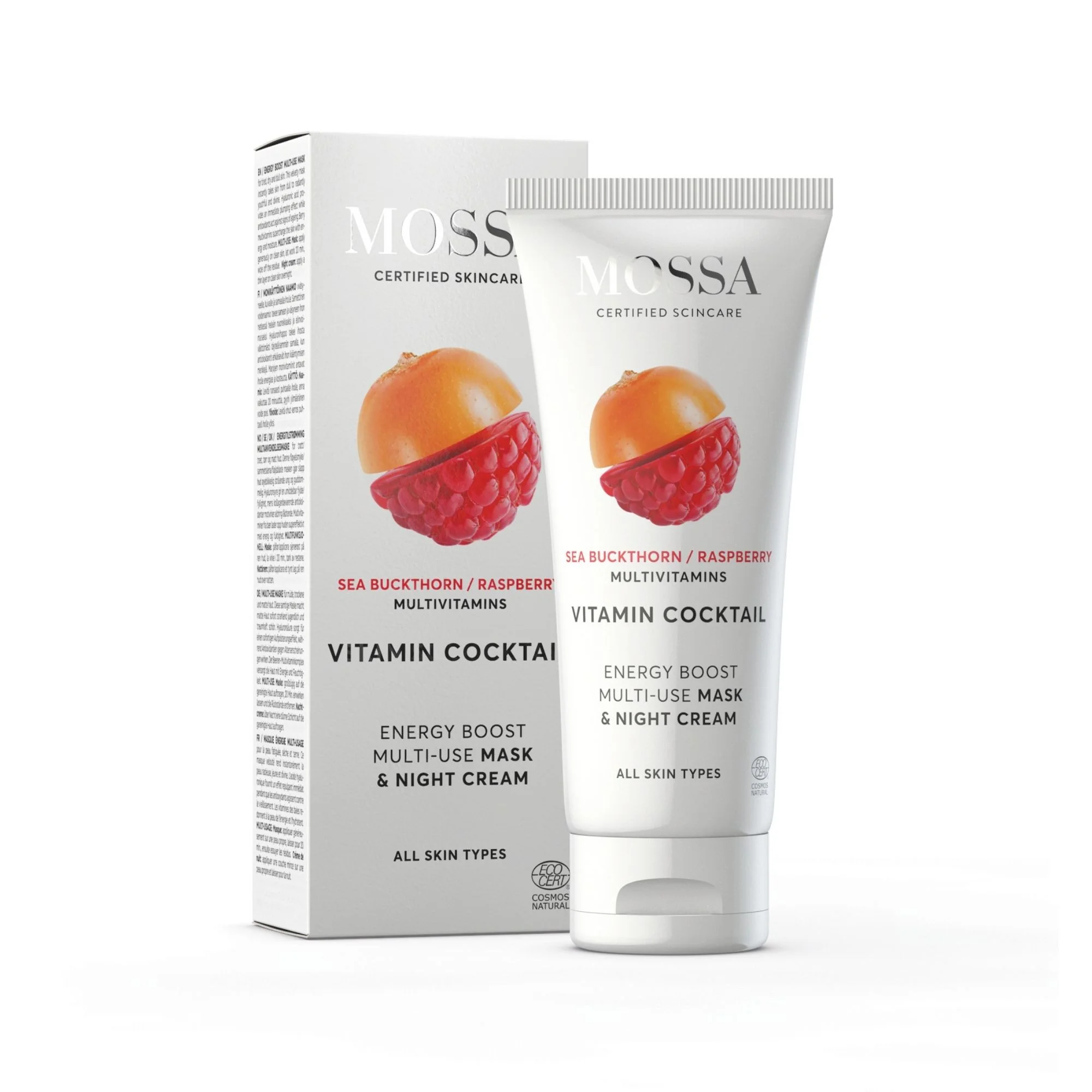 MOSSA Energy Boost nočný krém a maska, VITAMIN COCKTAIL 60 ml