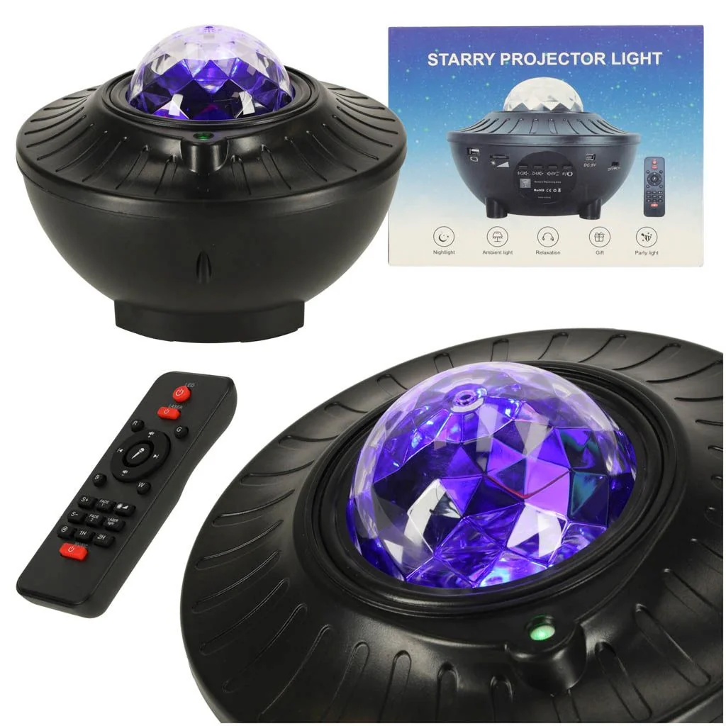 MG Star Light projektor nočnej oblohy, čierny