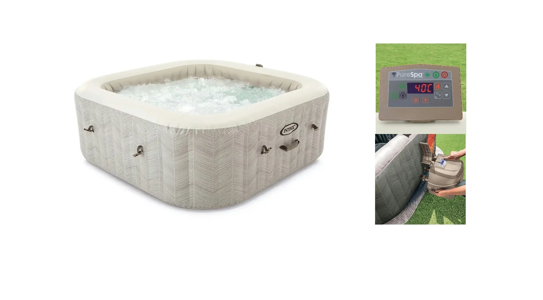 Intex 28472 Vírivka Pure Spa Chevron Deluxe 239 × 239 × 71 cm